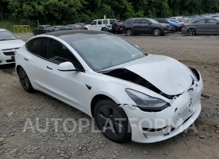 TESLA MODEL 3 2022 vin 5YJ3E1EA0NF112585 from auto auction Copart