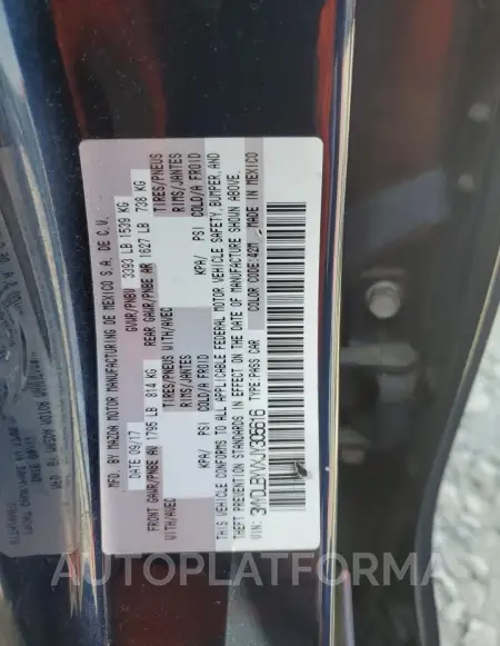 TOYOTA YARIS IA 2018 vin 3MYDLBYVXJY305616 from auto auction Copart