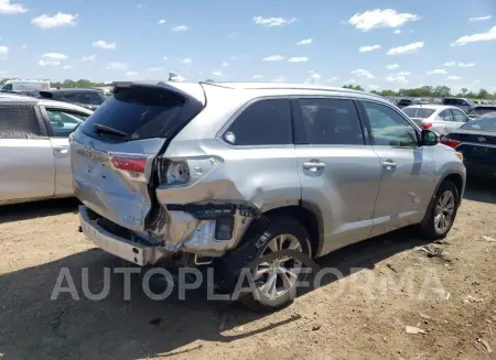 TOYOTA HIGHLANDER 2015 vin 5TDJKRFH4FS167306 from auto auction Copart