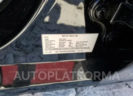 TESLA MODEL Y 2022 vin 7SAYGDEF2NF326834 from auto auction Copart