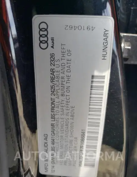 AUDI S3 PREMIUM 2015 vin WAUBFGFF7F1086841 from auto auction Copart