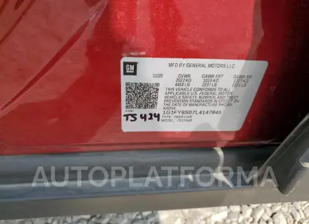 CHEVROLET BOLT EV LT 2020 vin 1G1FY6S07L4147845 from auto auction Copart