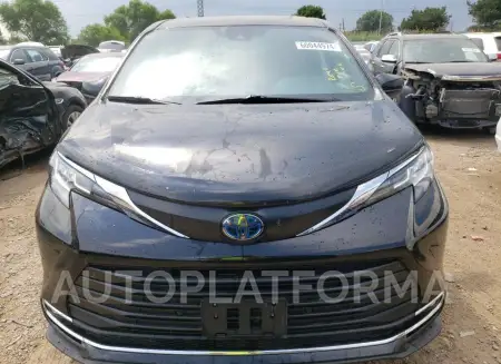 TOYOTA SIENNA XLE 2022 vin 5TDYRKEC2NS134391 from auto auction Copart