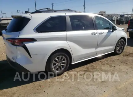 TOYOTA SIENNA XLE 2022 vin 5TDJRKEC1NS087064 from auto auction Copart