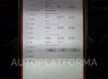 TESLA MODEL X 2017 vin 5YJXCDE27HF079462 from auto auction Copart