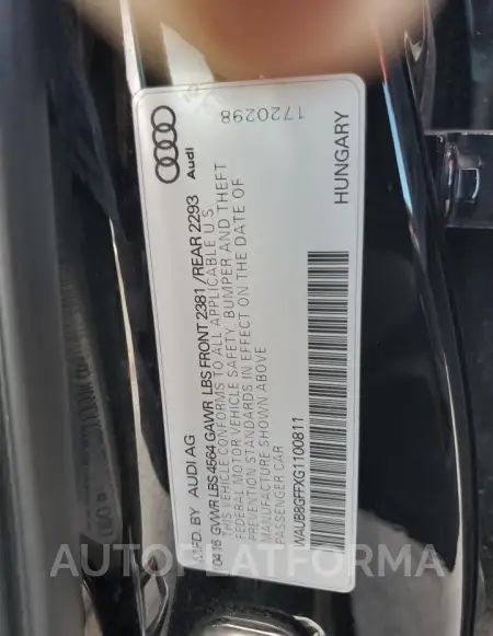 AUDI A3 PREMIUM 2016 vin WAUB8GFFXG1100811 from auto auction Copart