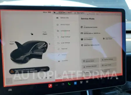 TESLA MODEL 3 2019 vin 5YJ3E1EA3KF324991 from auto auction Copart