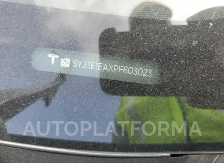 TESLA MODEL 3 2023 vin 5YJ3E1EAXPF603023 from auto auction Copart