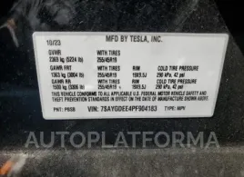 TESLA MODEL Y 2023 vin 7SAYGDEE4PF904183 from auto auction Copart