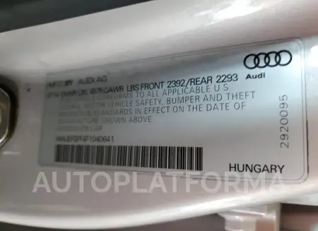 AUDI A3 PREMIUM 2015 vin WAUEFGFF4F1040641 from auto auction Copart