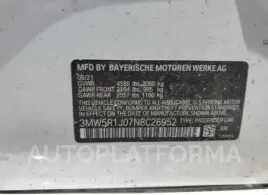 BMW 330I 2022 vin 3MW5R1J07N8C26952 from auto auction Copart