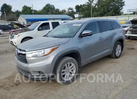 Toyota Highlander 2015 2015 vin 5TDBKRFH9FS122012 from auto auction Copart