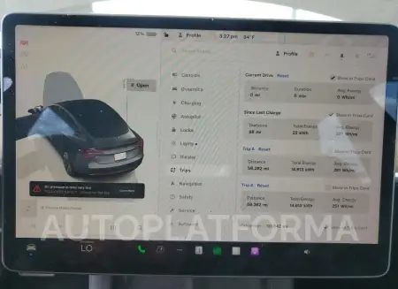 TESLA MODEL 3 2022 vin 5YJ3E1EA2NF287310 from auto auction Copart