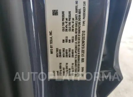 TESLA MODEL 3 2022 vin 5YJ3E1EA2NF287310 from auto auction Copart