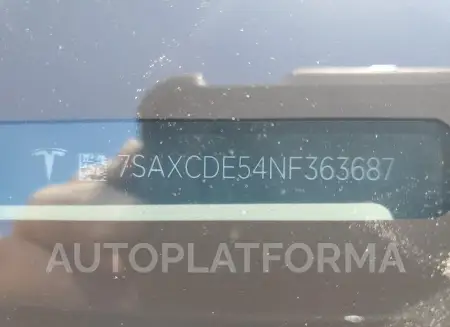 TESLA MODEL X 2022 vin 7SAXCDE54NF363687 from auto auction Copart