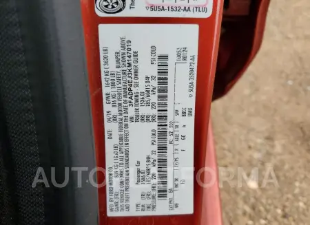 FORD FIESTA SE 2019 vin 3FADP4EJ3KM147019 from auto auction Copart