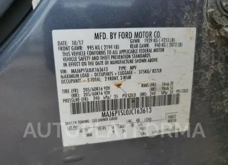 FORD ECOSPORT S 2018 vin MAJ6P1SL0JC163613 from auto auction Copart