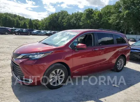 Toyota Sienna XLE 2021 2021 vin 5TDYSKFC5MS034982 from auto auction Copart