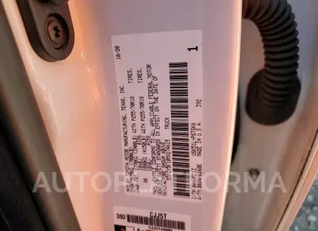 TOYOTA TUNDRA CRE 2021 vin 5TFEY5F10MX274615 from auto auction Copart