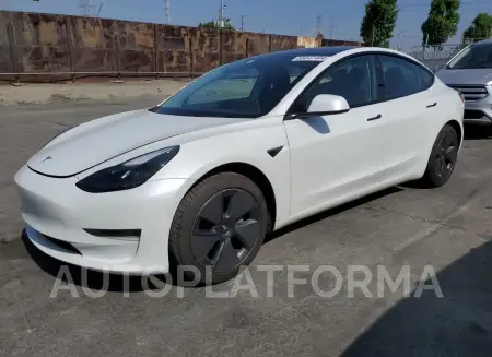 TESLA MODEL 3 2022 vin 5YJ3E1EA0NF123022 from auto auction Copart