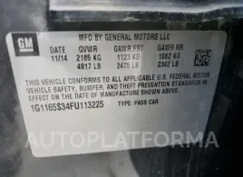 CHEVROLET IMPALA LTZ 2015 vin 1G1165S34FU113225 from auto auction Copart