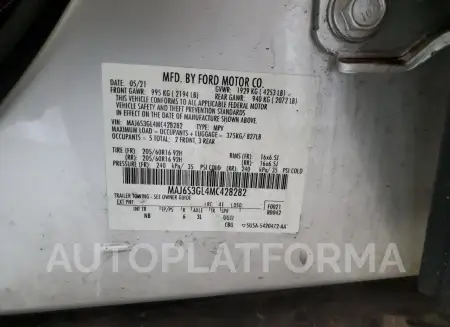 FORD ECOSPORT S 2021 vin MAJ6S3GL4MC428282 from auto auction Copart