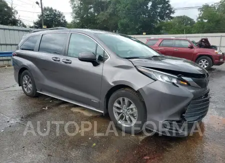 TOYOTA SIENNA LE 2021 vin 5TDKRKEC8MS048782 from auto auction Copart