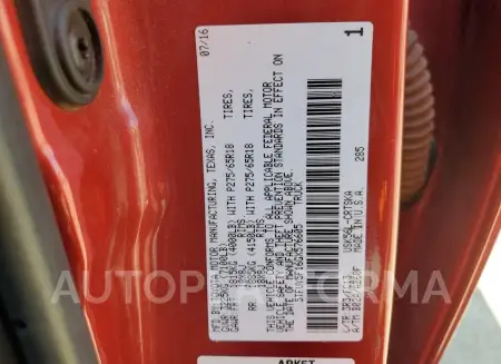 TOYOTA TUNDRA DOU 2016 vin 5TFUY5F16GX576605 from auto auction Copart