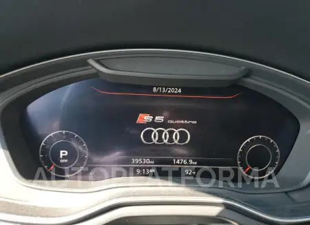 AUDI S5 PRESTIG 2019 vin WAUC4CF51KA003571 from auto auction Copart