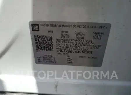 CHEVROLET EQUINOX LS 2021 vin 3GNAXSEV4MS161036 from auto auction Copart