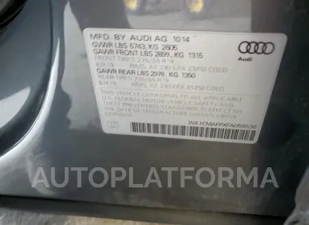 AUDI Q5 2015 vin WA1CMAFPXFA056536 from auto auction Copart