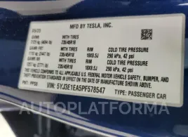 TESLA MODEL 3 2023 vin 5YJ3E1EA5PF578547 from auto auction Copart