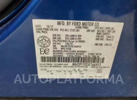 FORD ECOSPORT S 2018 vin MAJ3P1TE2JC166953 from auto auction Copart