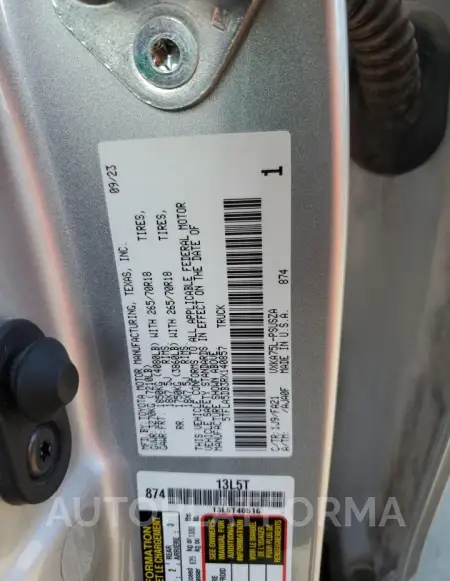 TOYOTA TUNDRA CRE 2024 vin 5TFLA5DB3RX140857 from auto auction Copart