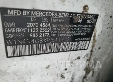 MERCEDES-BENZ GLA 250 2023 vin W1N4N4GBXPJ511732 from auto auction Copart