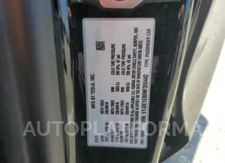 TESLA MODEL 3 2022 vin 5YJ3E1EB8NF355442 from auto auction Copart