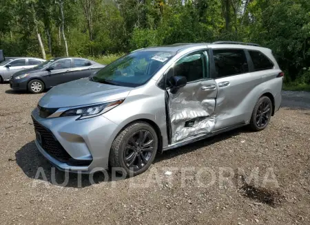 Toyota Sienna LE 2021 2021 vin 5TDGRKEC4MS074673 from auto auction Copart