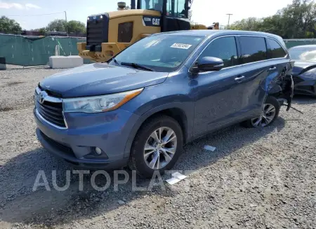 TOYOTA HIGHLANDER 2015 vin 5TDZKRFH8FS108455 from auto auction Copart