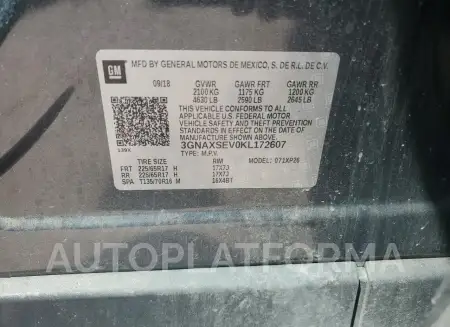 CHEVROLET EQUINOX LS 2019 vin 3GNAXSEV0KL172607 from auto auction Copart