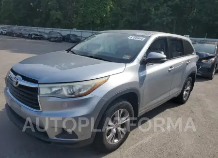 Toyota Highlander 2015 2015 vin 5TDBKRFH8FS075099 from auto auction Copart