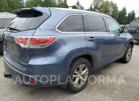 TOYOTA HIGHLANDER 2015 vin 5TDJKRFH4FS220683 from auto auction Copart