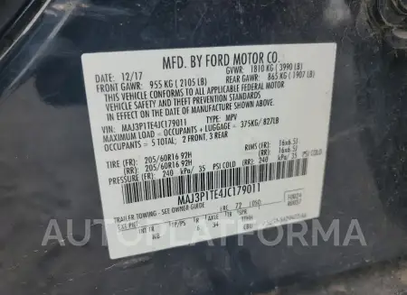 FORD ECOSPORT S 2018 vin MAJ3P1TE4JC179011 from auto auction Copart