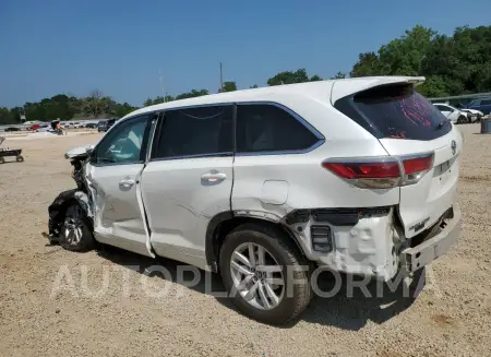 TOYOTA HIGHLANDER 2016 vin 5TDZKRFH4GS165737 from auto auction Copart