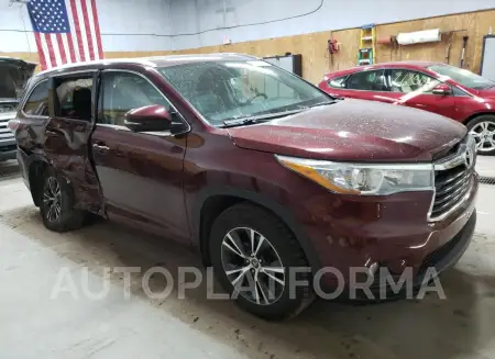 TOYOTA HIGHLANDER 2016 vin 5TDJKRFH5GS312547 from auto auction Copart