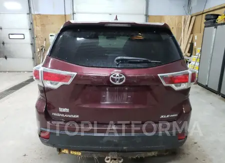 TOYOTA HIGHLANDER 2016 vin 5TDJKRFH5GS312547 from auto auction Copart