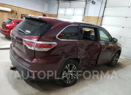 TOYOTA HIGHLANDER 2016 vin 5TDJKRFH5GS312547 from auto auction Copart