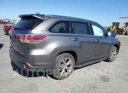 TOYOTA HIGHLANDER 2015 vin 5TDJKRFH7FS201402 from auto auction Copart