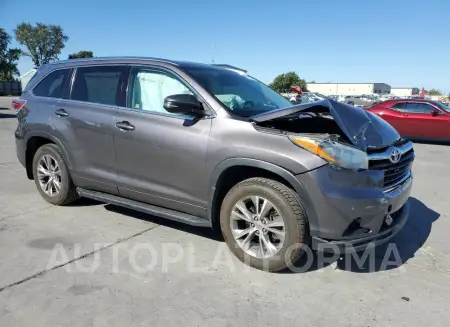 TOYOTA HIGHLANDER 2015 vin 5TDJKRFH7FS201402 from auto auction Copart