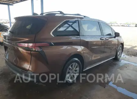 TOYOTA SIENNA XLE 2022 vin 5TDYRKEC1NS086205 from auto auction Copart