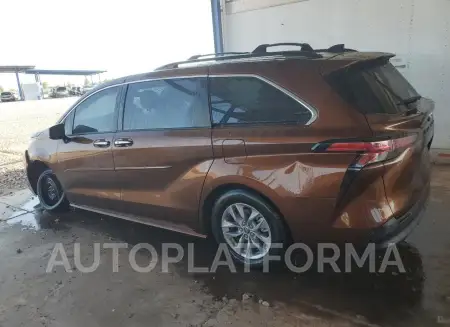 TOYOTA SIENNA XLE 2022 vin 5TDYRKEC1NS086205 from auto auction Copart